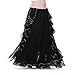 ROYAL SMEELA Chiffon Belly Dance Skirt Slit Bellydance Skirts Tribal Belly Dancer Costumes for Women Carnival Outfit