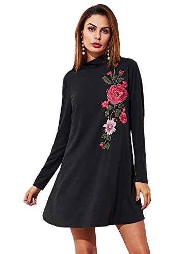 Shein Womens Casual Loose Turtleneck Long Sleeve T Shirt Dress | Desertcart  Barbados