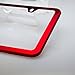 Circle Cool Red Chrome Powder Coated Stainless Steel License Plate Slim Two Hole Frame Holder Bracket