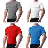 Copper Compression New Colored Short Sleeve Shirt - Guaranteed Best Copper + Zinc Mens T-Shirt with Infused Fit. Support Stiff & Sore Muscles. Basketball, Football, Hockey, Sports Wear