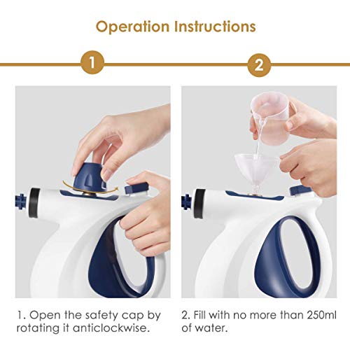 Handheld Pressurized Cleaner with 9-Piece Accessory Set - Multi-Purpose and Multi-Surface All Natural, Chemical-Free Cleaning for Home, Auto, Patio, More - Thumbnail 3