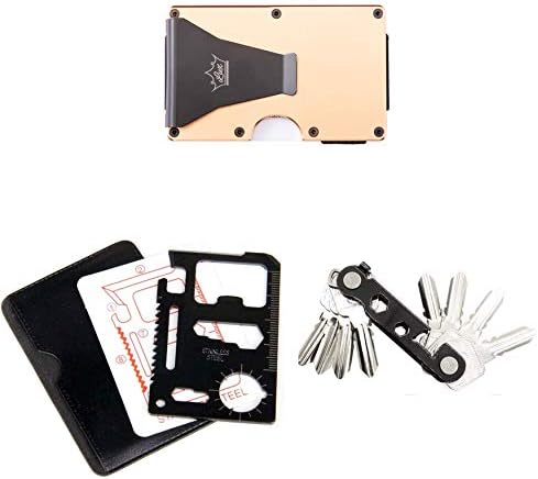 Minimalist Wallet Aluminum Men Front Pocket Wallet Credit Card Holder RFID Blocking Money Clip Wallet Slim Wallet for Men