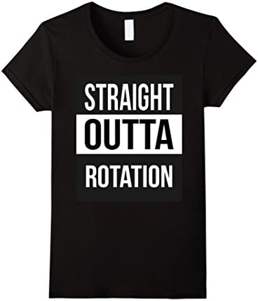Womens Straight Outta Rotation Volleyball court Team player tshirt  XL Black