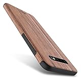 Galaxy S10 Case, [Slim to Beat] Soft Wood Air Cushion Premium Rubber Bumper [Thin Matte] Flexible TPU Back Cover, Shock Resistant Wooden Shell for Samsung Galaxy S10, Cherry