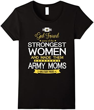 Women's Army Moms T Shirt, Army Moms Shirt, Proud Army Mom T Shirt  Large Black