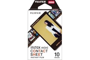 Fujifilm Instax Mini Film Variety Pack – Contact Sheet, Stone Gray, Sprinkles, Rainbow, Pink Lemonade, Mermaid Tail – (10 Sheets) – Compatible with Mini Cameras (Contact Sheet / 10 Sheets)