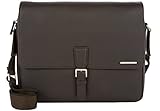 ermenegildo zegna grained leather messenger bag one size brown 