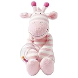 Manhattan Toy Baby Activity Plush Toy with Ring Rattle, Pink Giraffe, 10