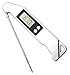 TedGem Cooking Thermometer, Digital Instant Read Food Meat Thermometer, Digital Electronic BBQ Thermometer with Collapsible Internal Probe (Silver)