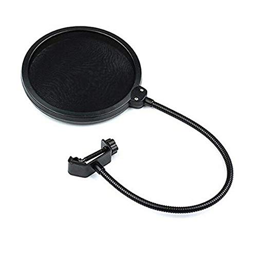 HeroStore Microphone Parts Studio Pop Filter Singing Windscreen Shield Pod Cast Dual Double Layer Mask Anti Mic Metal Studio Pop Filter