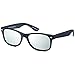 Gamma Ray Polarized UV400 Classic Style Sunglasses with Mirror Lens, Matte Black Frame Silver Mirror Lens