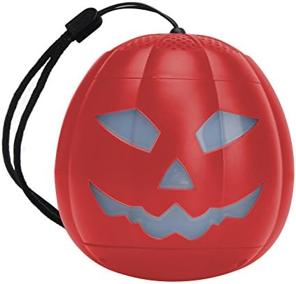 Halloween Pumpkin Bluetooth Speakers LED Color Changing Lights QAenly Cool Lightweight Mini Ultra Portable Wireless Bluetooth Speaker for Party (Red)
