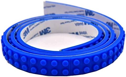 Premium Toy Block Tape, Lego and Nimuno Loops Compatible Baseplate Toy Brick lego Tape, 3M Reusable Adhesive Strips, Multiple Colors (BLUE)