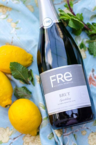 Sutter Home FRE Brut Non-Alcoholic Champagne & Sparkling Wine, Frustration-Free Packaging - 750 Ml | Pack of 6