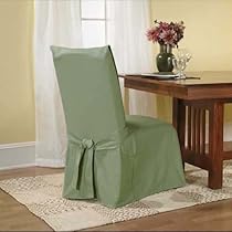High Back Chair Covers Cotton Duck Long Dining