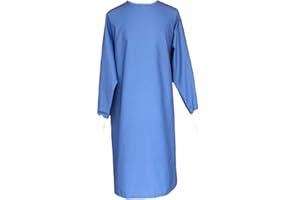 Avery Hill Medical PPE Reusable Isolation Gown Level 1 for Dentists, Hygienists, Doctors, Nurses and Medical Personnel - Blue - X-Large