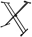 Rockville RSC5B Universal Black DJ Scrim Cloth Cover for X Stand, 360-Degree Coverage, Wrinkle-Resistant, Machine Washable, Perfect for Mobile DJs and Event Performers