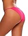 Ekouaer Soft Breathable Brief Panties Thong Underwear For Women 3 Pack,Black/Red/Rose,Medium