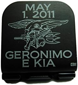 Navy Seal Trident May 1, 2011 Geronimo E KIA Laser Etched Hat Clip Black