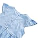 BOBORA Kids Baby Girls Sleeveless Navy Blue Bowknot Lace Sky Blue Princess Dress