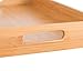 BIRDROCK HOME 3 pc Bamboo Breakfast Bed Trays (Squared) - Cut Out Handles - Set of 3 - Bamboo - Nesting