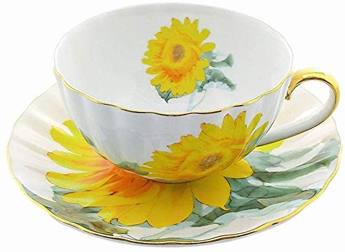 Pack of 4 Tea Cups and Saucers Set Fine Bone China Coffee Cups 6.8oz