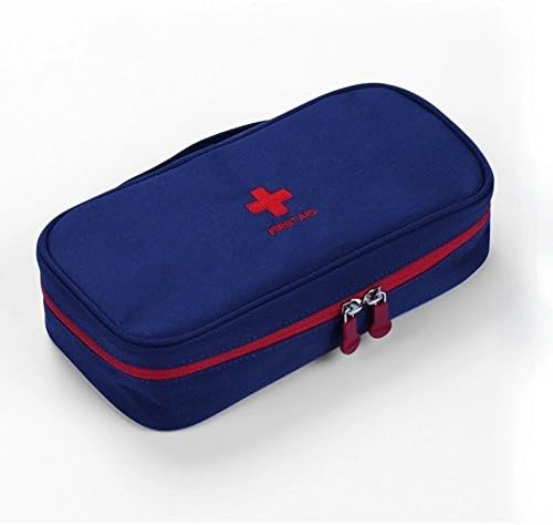 Lanticy First Aid Kit Portable Empty First Aid Pouch Mini Medicine Bag Oxford cloth Medcical Survival Kit Pocket Handy Travel Pills Drugs Package Container Organizer for Home Car Outdoor