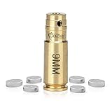 GoZier Tactical 9mm Laser Bore Sight in-Chamber Cartridge ✮ 9mm Red Dot Laser Sighter ✮ Backed (Brass, 9mm)