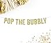 Pop The Bubbly Gold Glitter Banner | engagement party | bubbly bar banner | drink table | bar decor | wedding reception | bachelorette party |