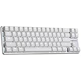 Qisan Gaming Keyboard Mechanical Wired Keyboard Cherry MX Brown Switch Backlight keyboard 68-Keys Mini Design White