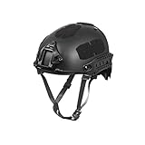 Outry Tactical Fast Helmet, Adjustable ABS Helmet with Side Rails and NVG Mount, Fast Ballistic Helmet for Airsoft Paintball Hunting Shooting Outdoor Sports