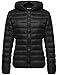 Wantdo Women's Hooded Packable Ultra Light Weight Short Down Jacket