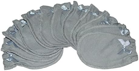 TamsmartSoft Grey - 6 Pairs Cotton Newborn Baby/infant No Scratch Mittens Gloves