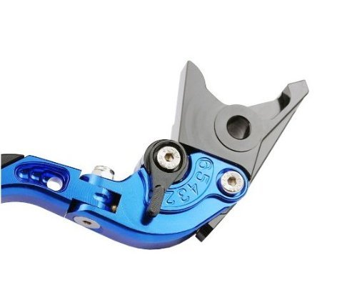 Soosee Universal Motorcycle 7/8" Front Brake Clutch CNC Master Cylinder Fluid Reservoir Levers for Scooter / Dirt Bike/Sport Bike / Street Bike(Bl)