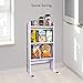 Refrigerator Side Storage Shelf, Sunix Fridge Storage Shelf Side Storage Wood Organizer Rack Shelf, 3 Tiers Kitchen Organizer Spice Jars Rack, Paper Towel Holder Space Saving