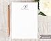 ELEGANT MONOGRAM NOTEPAD - Personalized Script Stationery/Stationary 5x7 or 8x10 Note Pad