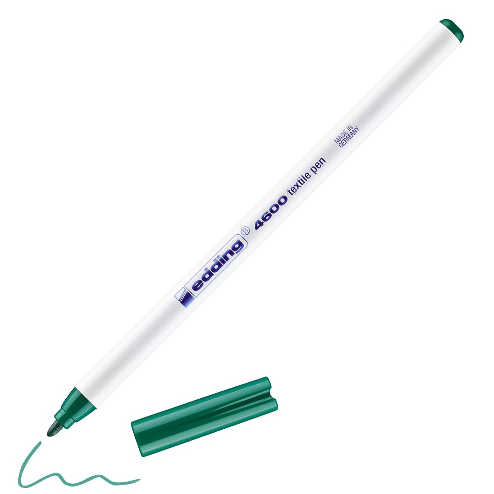 edding 4600 textile pen - green - 1 pen - round nib