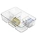 mDesign Coffee Condiment Packet Organizer for Sugar, Salt, Sweeteners, Tea Bags, Creamers - Clear