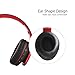 FX-Viktaria Over Ear Headphones, Headset with Microphone, Foldable and Lightweight, Support TF Card, USB Charging Headset, MP3 Mode and FM Radio for Cellphones, Laptop (Redblack)thumb 1