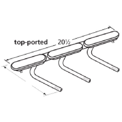 Music City Metals 16123 Stainless Steel Burner Replacement for Gas Grill Models Aussie 6623S8E641 and Aussie 6623S8Y641