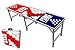 8-Foot Beer Pong Table w/Optional Cup Holes & LED Color-Changing Glow Lights - 11 Table Designs Available