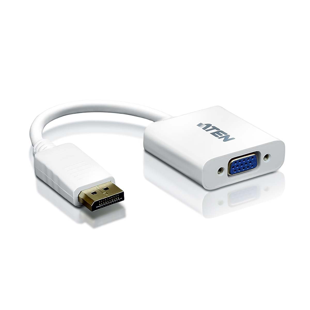 ATEN DisplayPort to VGA Converter Adapter VC925 Supports VGA, SVGA, XGA, SXGA, UXGA and resolutions up to 1920x1200 (PC) / 1080p (HDTV) No software or driver installation, DisplayPort 1.2 compliant,
