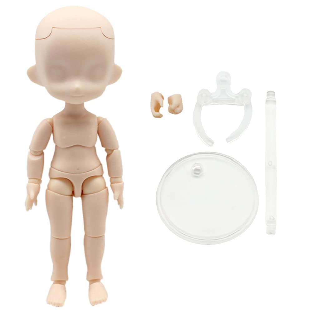 niannyyhouse DOD 13cm Doll Action Figures Body Suitable for 1/12 BJD Dolls Head Dress Up (Milky White-Standard Package B)