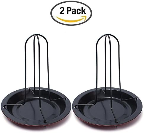 IHOMEARD Steel Upright Chicken Roaster Rack With Bowl Tin Non-stick Cooking Tools Baking Pan Barbecue Grilling BBQ Accessories