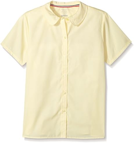 French Toast Girls Plus Size' Short Sleeve Peter Pan Collar Blouse, Yellow, 12.5