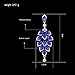 Leaf Laminated Blue Wedding Dangle Earrings for Women or Bridesmaids Bling Earring, Austrain Crystal Earrings For Girl or Bride M&M Jewelry (Blue) minmin