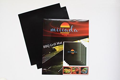 BBQ Grill Mat, Baking Mats, Set 2 Pack , Heat Resistant, 100% Non-Stick, Reusable Mats, Suitable for all Grills,Ovens,Pans (Gas,Electric,AGA,Hot-Air,Microwave), Dishwasher Safe, Eco-friendly, BPA-free