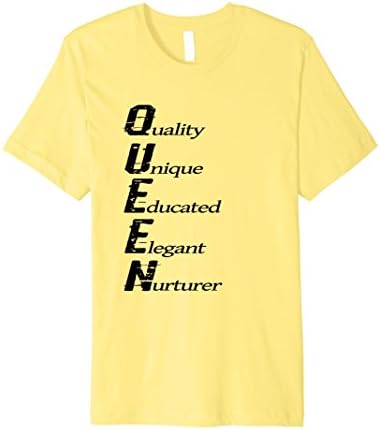 Mens Black Consciousness Queen Educated Unique Melanin T-Shirt XL Lemon