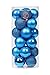 Sea Team 30ct Christmas Ball Ornaments Shatterproof Christmas Tree Baubles Decorations with Tied Strings for Holiday Wedding Party Decor, Glitters-free Easy to Clean, 1.97