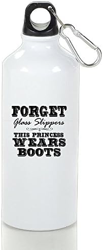 Xihuan Forget Glass Slippers, This Princess Wears Boots Aluminum Outdoor Sports Bottle Perfect For Golf Water Bottle White 500ml